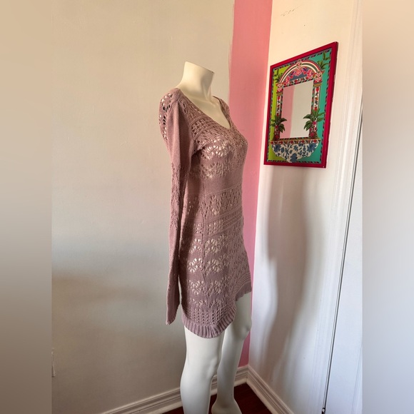 Pink Knit Swimsuit Cover Up - Picture 2 of 4